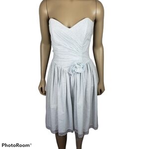 Gunne Sax Pale Lavender Floral Print Dress Sz 7